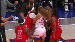 Scuffle breaks out between Mercury amp Fever  WNBA on ESPN [upl. by Aihseuqal]