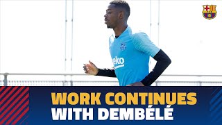 Dembélé continues recovery in the second training session of the week [upl. by Emolas]