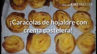 Caracolas de hojaldre rellenas de crema pastelera [upl. by Odracir]