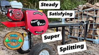 BEST KINETIC LOG SPLITTER⁉️ Steady Satisfying Splitting‼️firewood woodhound supersplit [upl. by Noma]