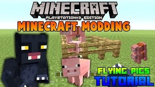 Minecraft PS3 Edition  Modding Tutorial quotFlying Pigsquot [upl. by Yhtak]