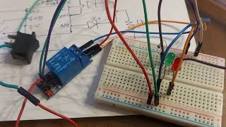 controlling of two LEDs using 5v Relay module [upl. by Ahsemot]