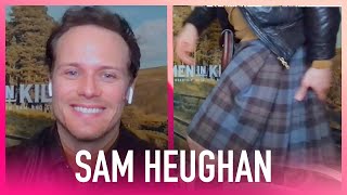 Sam Heughan Dances In His Outlander Kilt For Kelly Clarkson [upl. by Justino141]