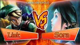 LINK VS SORA  BATALLA DE HEROES  Zarcort Con Cyclo [upl. by Lussi]