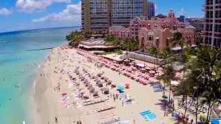 Waikiki Beach Honolulu Hawaii Aerial Views July 2014 STAB [upl. by Yecies]