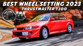 Thrustmaster T300 RS GT Best Force Feedback Settings For Assetto Corsa 2023 [upl. by Halliday412]