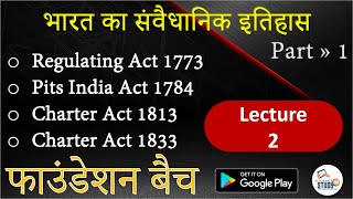 2Constitutional History Of India  Regulating Act 1773  Pits India Act 1784  Charter Act 1813 [upl. by Merfe]