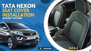 Tata Nexon Seat Cover Installation  Bucket Fitting  Car Seat Cover Manufacturers  truFIT  Nexon [upl. by Lieno325]