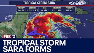 Tropical Storm Sara forms in the Caribbean [upl. by Ninnetta]