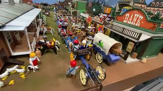 Playmobil Civil War  Southern Town  Diorama [upl. by Atrebla]