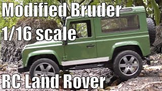 RC converted Bruder RC Land Rover [upl. by Affay7]