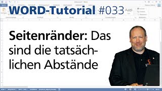 Word Seitenränder  das sind die tatsächlichen Abstände • Für 2013 2010 2007 • Markus Hahner® [upl. by Kahler]