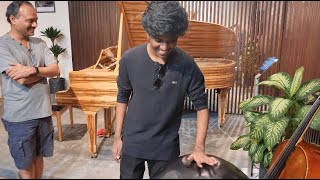 Hand pan  First time playing  House of Pianos Dubai  Lydian Nadhaswaram [upl. by Emilee]