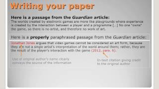 Avoiding Plagiarism Tutorial Paraphrasing Your Sources 77 [upl. by Hiroshi247]