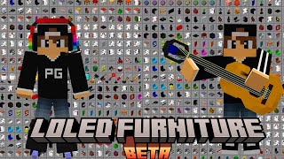 FINALMENTE ATUALIZOU ADDON LOLED FURNITURE IGUAL MOD DE PC  VARIOS ITENS DECORATIVOS PARA MCPE [upl. by Odlanra96]