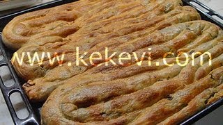 Ispanaklı Börek El Açması  Kekevi Börek Tarifleri [upl. by Airtina]