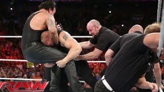 Brock Lesnar confronts The Undertaker Raw July 20 2015 [upl. by Lacsap]