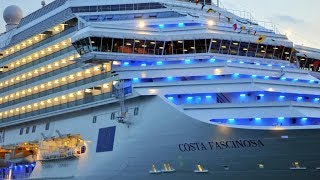 Cruise Costa Fascinosa HD 1080p Suite cabin Mediterranean sea cruise [upl. by Prussian]