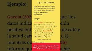 Normas APA 7 edición CITAR VARIOS TRABAJOS DE UN AUTOR DE UN MISMO AÑO Martínez 2023a 2023b [upl. by Geralda466]