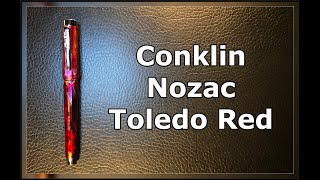 Conklin Nozac Toledo Red Italian Acrylic Fountain Pen Review [upl. by Lucienne]