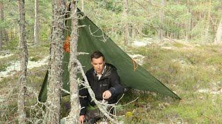 Budget tarp  Plow Point shelter set up [upl. by Alesram]