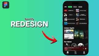 Recreation of SPOTIFY UI in Figma SPEEDART [upl. by Wira]