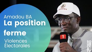 Violences Électorales  La position ferme de Amadou Bâ [upl. by Macnamara656]