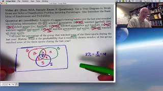 Actuarial Exam P Exam 1 Prep Use a Venn Diagram with Three Circles to Solve a Percentage Problem [upl. by Jansson130]