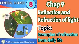 Class 8 science chap 9  Examples of Refraction from daily life  Snc new book [upl. by Harriette]