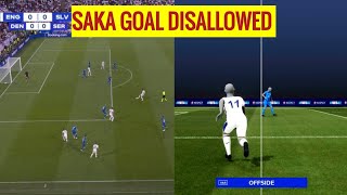 SAKA GOAL DISALLOWED  England vs Slovenia 00  CONTROVERSIAL OFFSIDE CALL [upl. by Samoht]