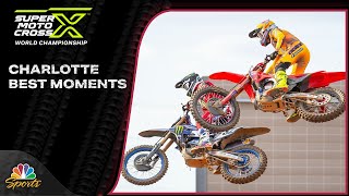 SuperMotocross playoffs 2024 Round 1 Charlotte best moments  Motorsports on NBC [upl. by Lacsap]