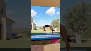 Flic flac flicflac acrobatics parkour toniwildfit workout fun gymnast airtrack mallorca [upl. by Acissehc]