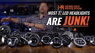 THE BEST 7quot Round LED Headlight Shootout Test EVER  Headlight Revolution [upl. by Mancino962]