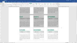 Como insertar un calendario en Word [upl. by Fronia]