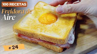 🥪 El mejor Sandwich de Jamón y Queso en Freidora de Aire 🧀 ¡Crujiente y Delicioso 😋 [upl. by Sylvia751]