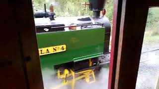 Leighton Buzzard Railway Steam Gala 02 Sezela puffs past our carriage [upl. by Rosemari]