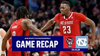 NC State STUNS UNC to win 1st ACC Title since 1987  Tournament Recap  CBS Sports [upl. by Fanchon738]