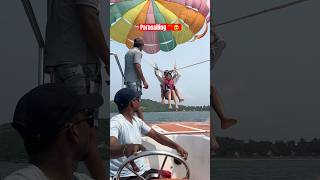 Parasailing in goa😍 goa travel viralvideo vlog shorts youtube parasailing [upl. by Llehctim]