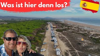 Campingalltag an spanischen Stränden Zwei besondere Plätze am Meer Überwintern 2024 in Spanien [upl. by Rihsab724]