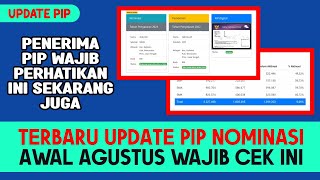 PIP NOMINASI UPDATE AGUSTUS 2024  PIP NOMINASI CAIR [upl. by Ettesus838]