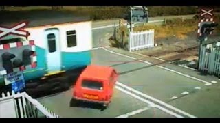 Car hit by train  Top Gear series 9  BBC [upl. by Yelyr]