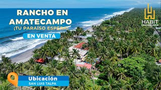 ¡Descubre el Paraíso Venta de Rancho en Playa Amatecampo 🌊🏖️  Inversión Perfecta [upl. by Aniad]