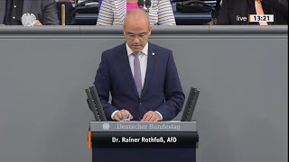 AKTUELL  REDE DR RAINER ROTHFUSS  AFD  AM 18OKTOBER IM DEUTSCHEN BUNDESTAG IN BERLIN [upl. by Donata]