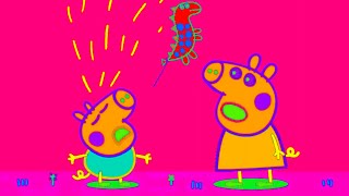 Peppa Pig Crying Dinosaur Balloon Floats Away  Video Effects MirorRobotOld Tv And Other Effects [upl. by Sibelle]