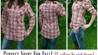 PERFECT PLAID SHIRT FOR FALL WITH 37 COLORS TO PICK FROM [upl. by Magdalen]