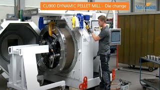 CU900 DYNAMIC PELLET MILL  Die change [upl. by Yenttirb]