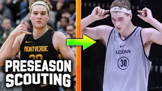 Liam McNeeley preseason 2025 NBA Draft Scouting Breakdown  NoCeilingsNBA [upl. by Moclam]