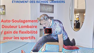 Soulagement douleur genou lombaire et hanche Étirement ischios jambiers Stretching pour sportif [upl. by Tennaj]