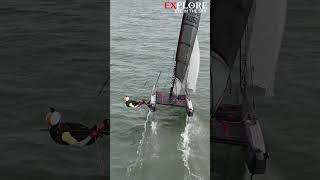 IFLY CATAMARAN FOILER 15Ft sailboat ifly foilingboats capsize speedsail [upl. by Neda]