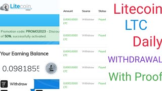 Free LTC coin  daily earn and withdraw to Your wallet  LTC mining  Live withdrawal video 💯 true [upl. by Zsa97]